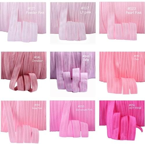 5/8 inch fold over elastic, 100yards/color/roll, 100 colors foe in stock, pls note the color code when place order