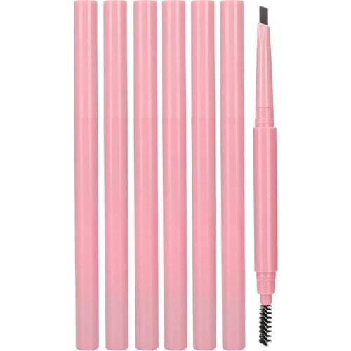 Custom Logo Natural Makeup Double Head Super Fine Eyebrow Pencil Waterproof Lasting Eyes Black Brown Make Rotatable Up Pen