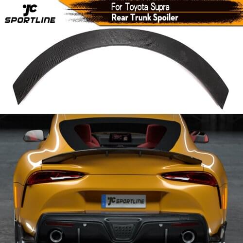 Carbon Fiber Rear Trunk Spoiler Wing Boot Lip for Toyota Supra 2019 2020 2021 Rear Spoiler Boot Lid Wing Carbon Fiber