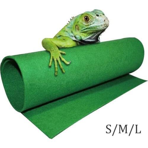 3 Sizes Small Pet Crawling Carpet Pet mat Fiber Pet Mat For Lizards snake Reptile Carpet Green Turtles Terrarium Cushion pad