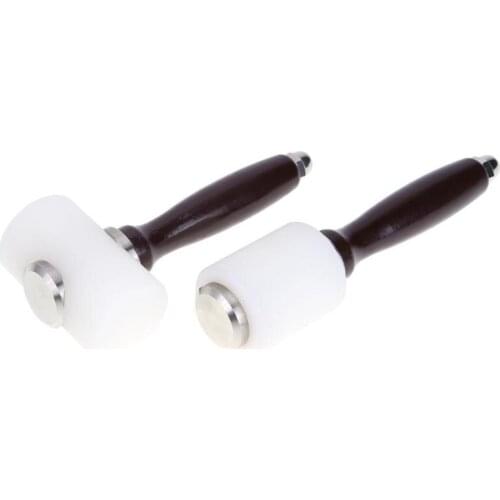 Leather Carving Hammer DIY Craft Cowhide Punch Cutting Nylon Hammer Tool with Wood Handle Leathercraft Carving