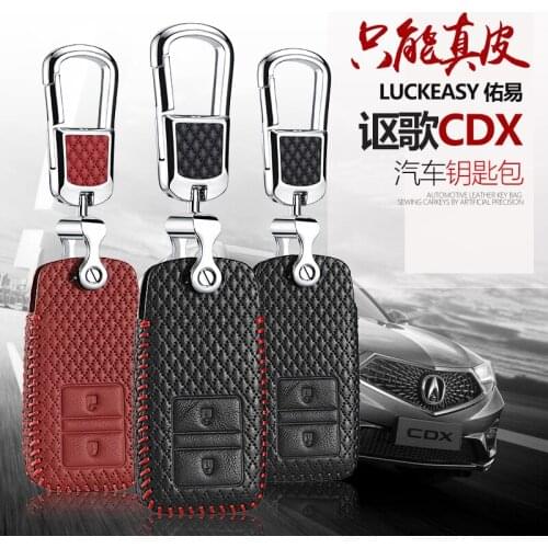 For Acura CDX 2016-17 leather Smart Remote key Case Cover Holder