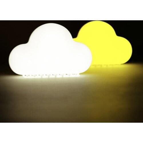 Creative cloud voice control led night light smart home bedroom cabinet light dormitory bedside nursing charging table lamp