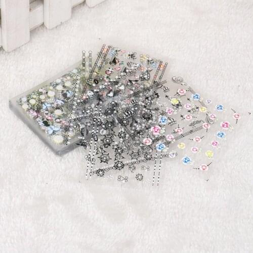 Hot Selling 50 Sheets High Quality Nail Art Transfer Stickers 3D Design Manicure Tips Decal Decorations Printing Template