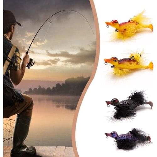 Luya Simulation Duck 3D Topwater Fishing Lure Floating Artificial Bait Plopping and Splashing Feet Hard Fishing Tackle Decoy