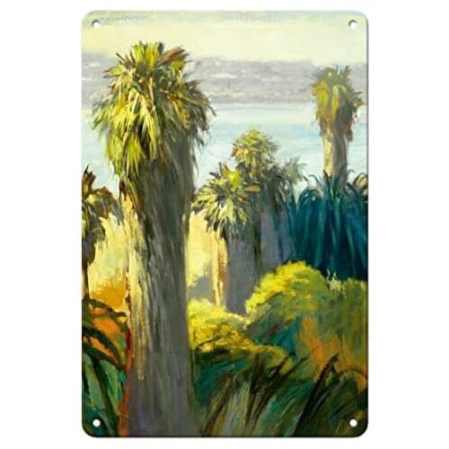 Buena Vista Lagoon - California Coastal Landscape - by Wade Koniakowsky Metal Tin Sign