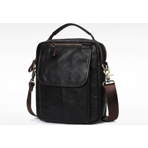 Real leather mens single shoulder/cross-body bag top layer cowhide waxy leather mens bag.pinepoxp bag