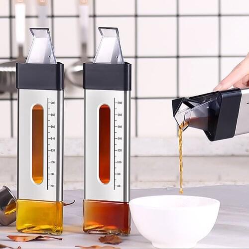 2021 New Kitchen Olive Oil Cruet Bottle Vinegar Dispenser Oil Container No-Drip Double Wall Cooking Oil Dispensering Bottle