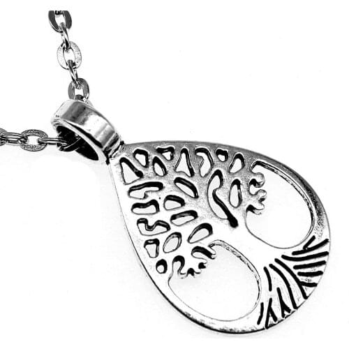 1 Piece Jewelry Necklace For Women 21x35mm Life Tree Charms Pendants Necklace Female Gift Fashion