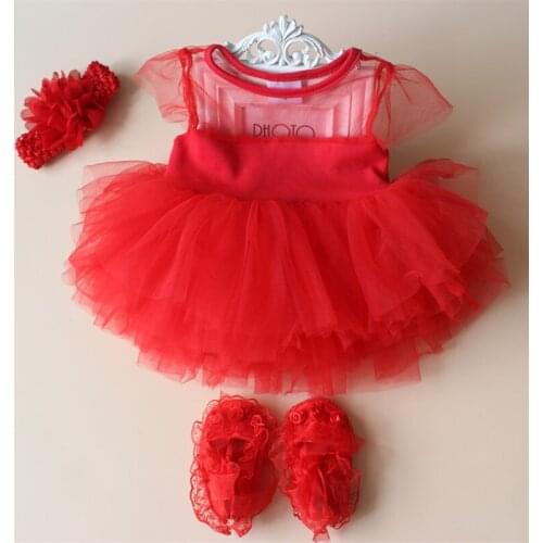 New born baby girl dresses 2 Year Birthday Dress Baptism Girls 1 First Birthday Dress Red Tulle Party Christening Dress