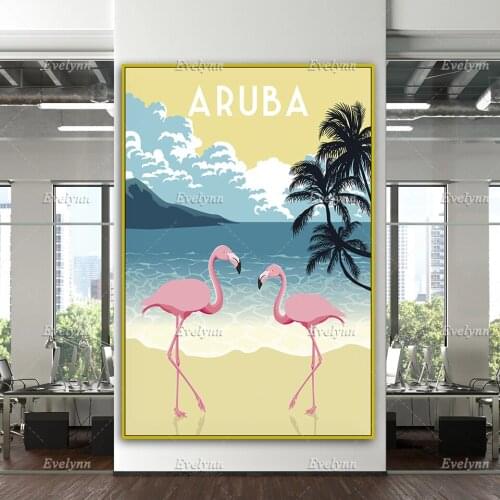 Aruba Travel Poster, Aruba Travel Print,Caribbean Travel Print, Caribbean Poster, Home Decor Canvas Wall Art Prints Unique Gift