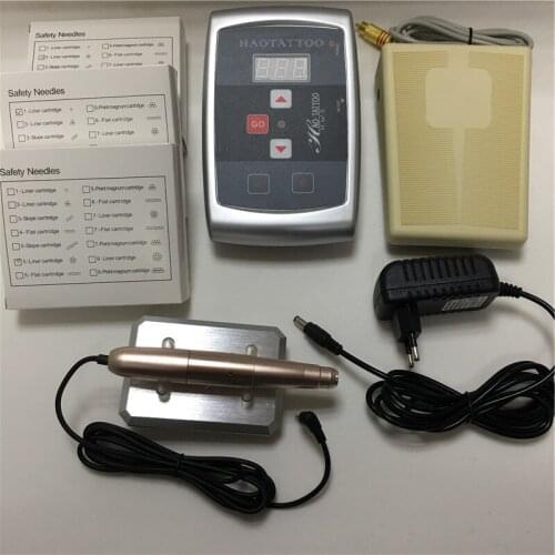 Professional Tattoo Kits Permanent Makeup Machine Power Supply Sets Eyebrow Tattoo Controller kit within 30 ps needles
