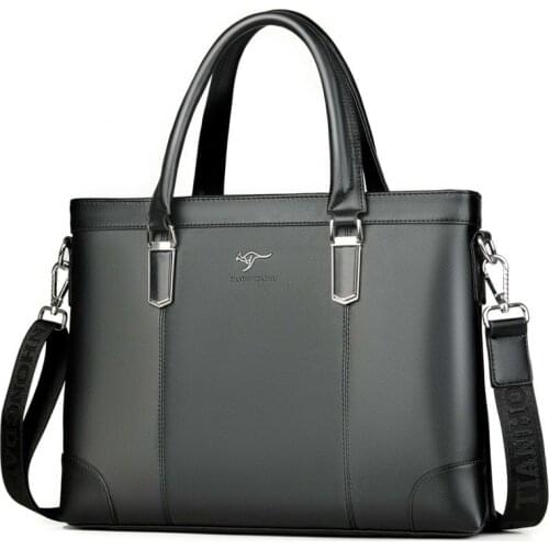 Waterproof Pvc Fabric Travel Work Shoulder Bag Classic Design Handbag for Man Business Briefcase Computer Bag Mens Office Bags