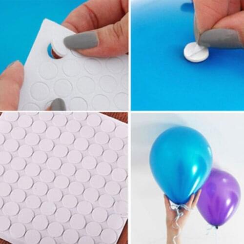 High Quality 100 Points Balloon Attachment Glue Dot Attach Balloons To Ceiling Or Wall Stickers Birthday Party Wedding Supplies