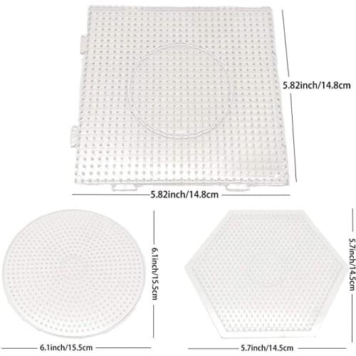Yant Jouet 5mm Hama Beads Pegboard Transparent Template Board Circular Square tool DIY Figure Material Board Perler Beads