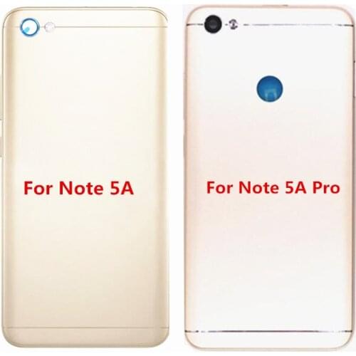 Back Cover Battery Door Housing Replacement Part for Xiaomi Redmi Note 5A / Redmi note 5A Pro with glass lens and side button