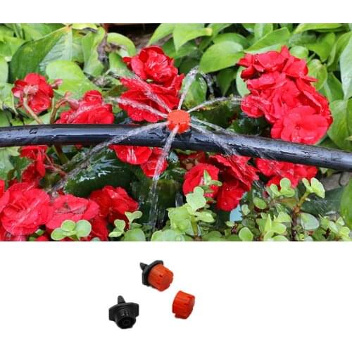 10pcs 8-holes Garden Tools red Micro drip water flow can be adjusted dripper irrigation watering System