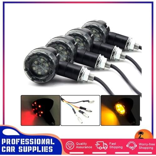 4pcs 12V/DC Motorcycle LED Turn Signal Brake Indicators Lights Lamp Modified General-purpose LED Turning Lights