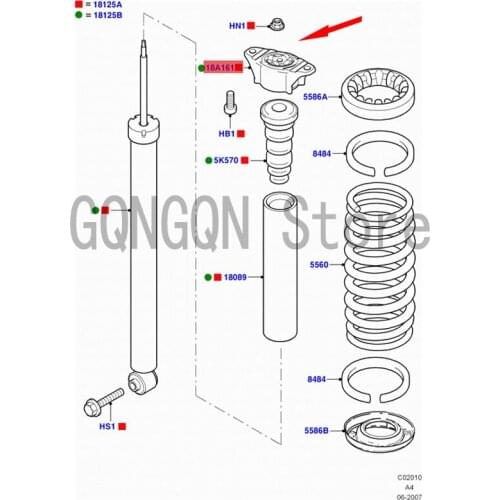 CAR Rear Top Rubber Bushing For dMo nd eoF oc us Rear Top Rubber Shock Absorber Pressure Bearing Rear Cushion Rubber