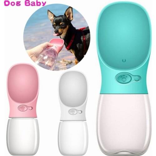 DOGBABY 350ML/500ML Portable Pet Dog Water Bottle Travel Puppy Cat Drink Bowl Outdoor Outside Pet Water Squeeze Dispenser Feeder