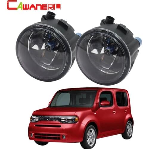 Cawanerl 2 X 100W H11 Car Accessories Halogen Fog Light DRL Daytime Running Lamp 12V For Nissan Cube Z12 Hatchback 2010-2014