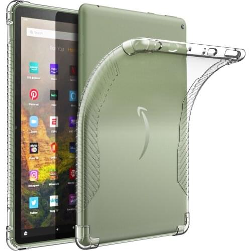 Case For Fire HD 10 &Fire HD 10 Plus Tablet（11th generation,2021 Release),Ultra Clear Soft Flexible Transparent TPU Bumper shell