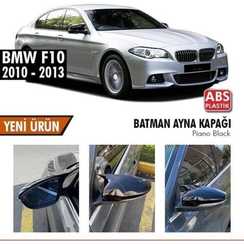 Bat Mirror Cover Piano Black For BMW F10 5 Series 2010-2013 From Quality Product Full Harmony 1 Suit 2 Piece (Right and Left)