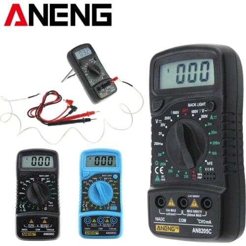 ANENG AN8205C Digital Multimeter Portable multi meter AC/DC voltage meter DC Ammeter resistance Temperature Tester