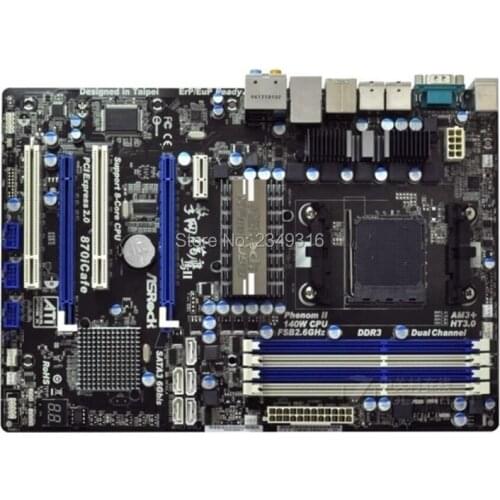 For ASRock 870 AM3+ Original Used Desktop Motherboard Socket AM3 DDR3 SATA2 USB2.0