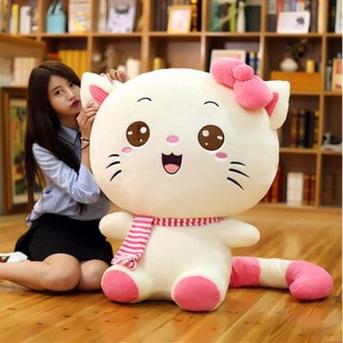 Fancytrader best big stuffed cat toys cuddly soft plush animals cat doll 100cm 39inch nice gifts for kids