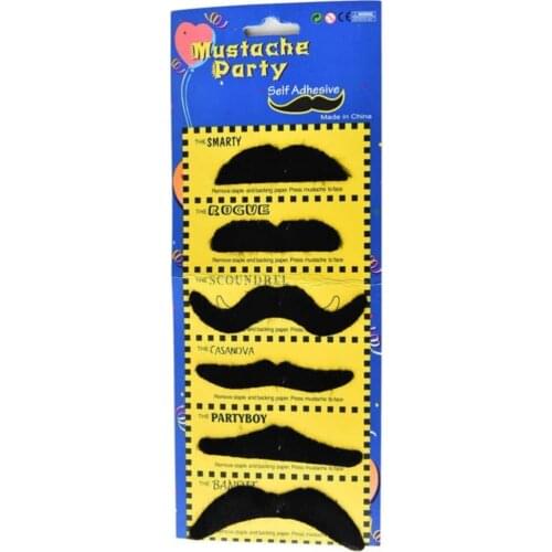 Fake Mustache 6 Pieces Easy to Install and Removable Anyone Can Use Theater Party Life