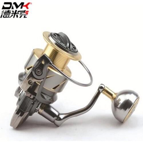 DMK 800-5000 Size Spoon Spinning Fishing Reel 5.2:1/9+1BB Full Metal Saltwater Spinning Reel Moulinet Peche Carretilha De Pesca