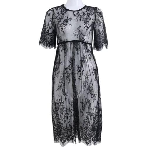 Lace See Through Maternity Dress Fancy Clothes Pregnancy Photography Prop