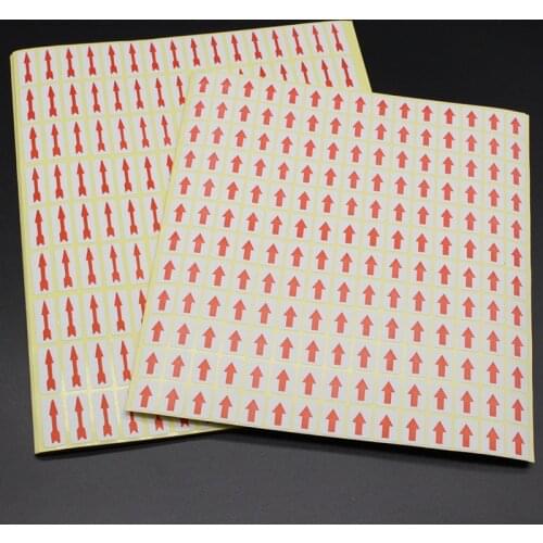 15 sheets Round Arrow Stickers Mistake Defectives Marking for Rework Stationery Stickers Office Supplies Accessories 8x20/9x13mm