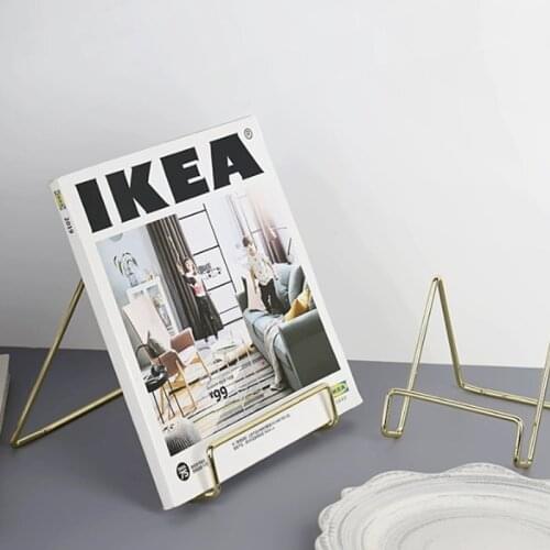 Desktop Storage Iron Art IPAD Storage Rack Metal Plating CD Mask Display Shelf Cookbook Tray Rack Tablet Ipad Car Stand Holder