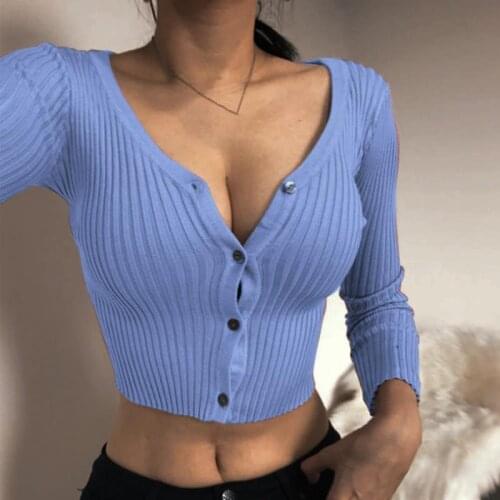 Basic Jackets Coats Spring Newly Patchwork Women Sexy Cardigans Jackets Fashion Slim Ladies Long Sleeve Buttons Knitted Sweater