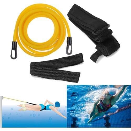 Water Sports Swimming Training Belt Stationary Swim Training Leash Cord Swim Resistance Tether Band