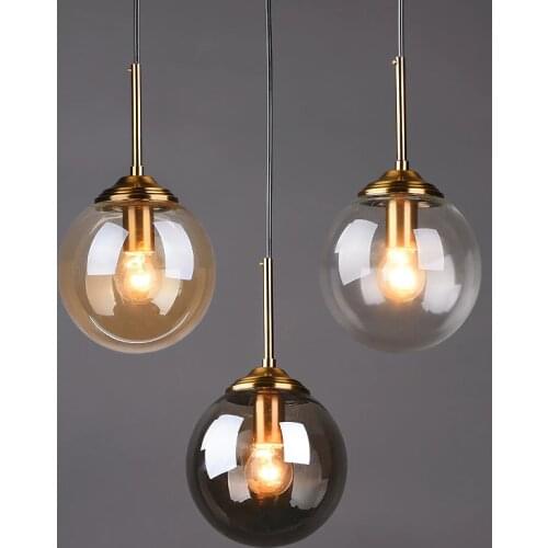 Restaurant lamp chandelier simple modern light luxury creative glass three-headed bar aisle porch light corridor Nordic lamps