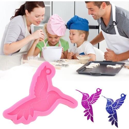 Super Glossy Resin Hummingbird Mold Birds Epoxy Craft Keychain Silicone Mould Polymer Clay DIY Jewelry Making Pendant Moulds