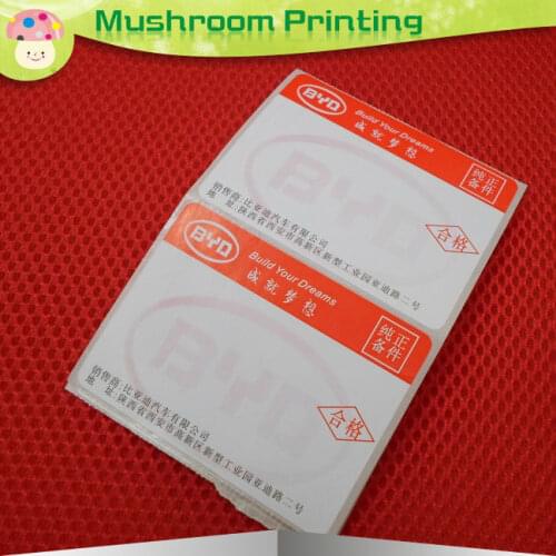 Customized Stickers Printing Gold label, Customized gold labels, waterproof, prevent oil