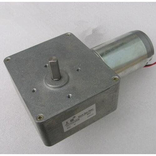 10mm Shaft High Torque Reversible Turbine Worm Gear Motor Reduction 24V 10RPM