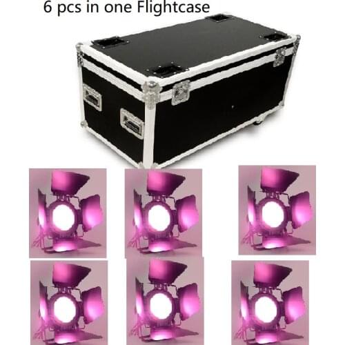 12 PCS/LOT Cob led light par With Barndoor Packed with Roadcase