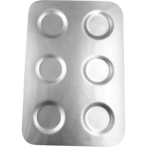 6 Well Square Stainless Steel Makeup Palette Tool with Spatula Rod, Nail Art