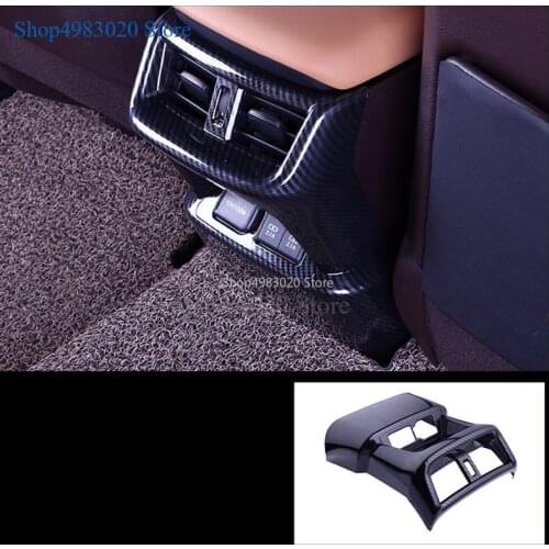 ABS Chrome/carbon fibre Car Styling Moulding Accessories Interior Back Rear Outlet Vent Trim Cover For Lexus ES 2018 2019 1Pcs