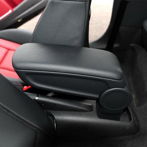 Car Replacement parts for Audi A1 S1 2011-2018 PU Leather Center Console Armrest Cover Lid Black Car Accessories Car Goods