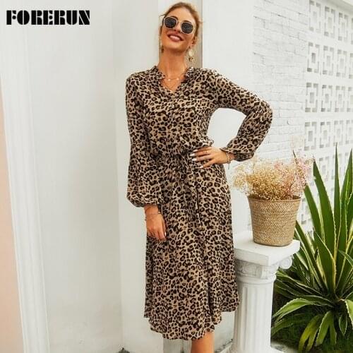 Модные платья-рубашки FORERUN China At AliExpress