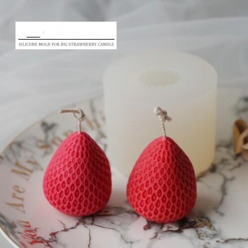 Big strawberry candle mold simulation fruit food cake mold aromatherapy candle DIY material baking mold