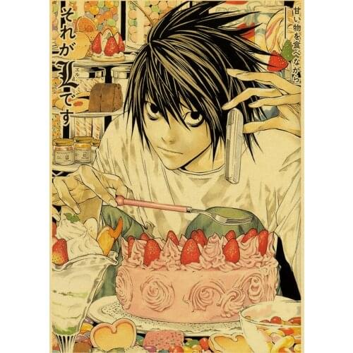 Classic Anime Death Note Retro Picture Bar Cafe Sofa Wall Decor Room Living Art Home Decor Quality Canvas Painting Poster