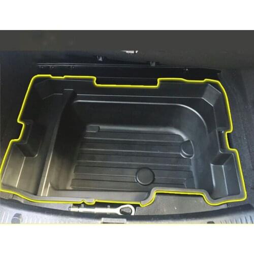 Trunk spare tire storage box change device box debris storage box decoration car Accessories for benz E Class 2016-2019