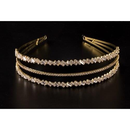 Korean Style Cute Women Hairband Rhinestone Headbands Fairy Crown Ladies Full Crystal Tiaras for Wedding Birthday Party